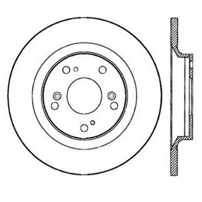 StopTech 126.40050SR StopTech Sport Slotted Brake Rotor; Rear Right - Truck Part Superstore