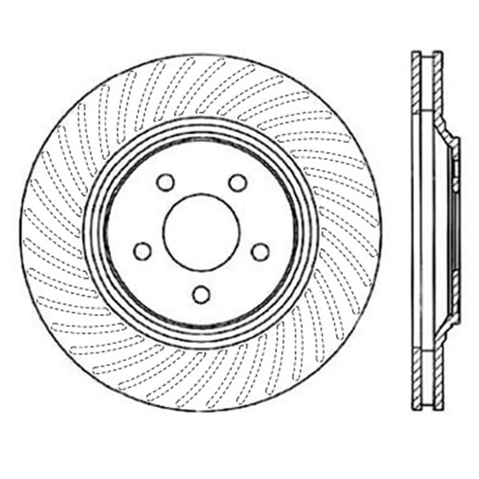StopTech 126.61044SL StopTech Sport Slotted Brake Rotor; Front Left - Truck Part Superstore