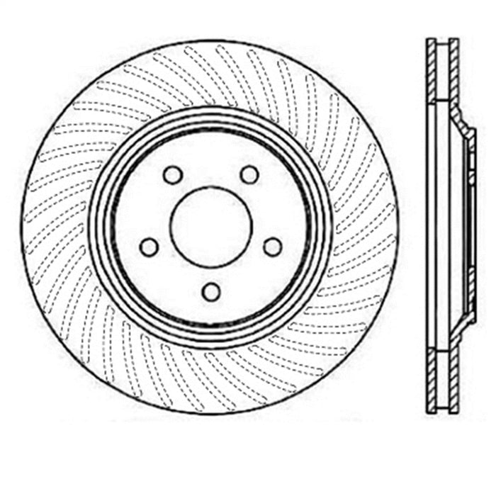 StopTech 126.61045SR StopTech Sport Slotted Brake Rotor; Front Right - Truck Part Superstore