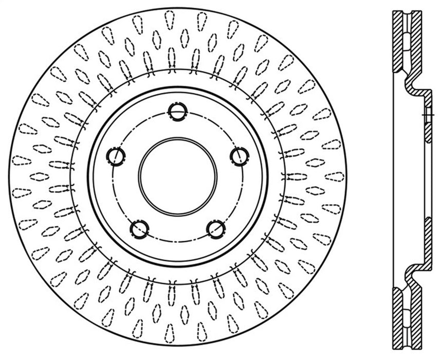 StopTech 126.67074SR StopTech Sport Slotted Brake Rotor; Front Right - Truck Part Superstore