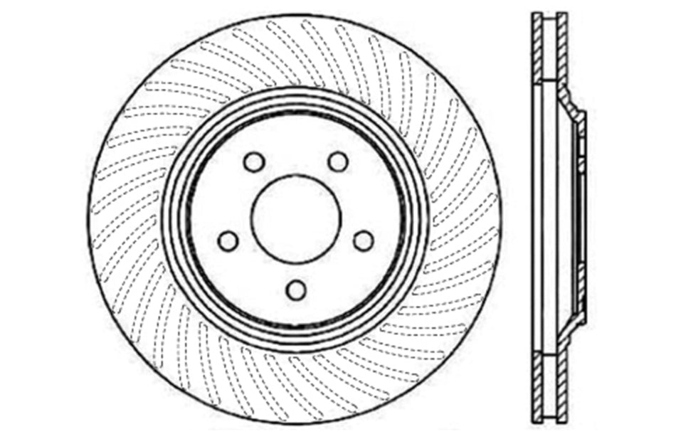 StopTech 127.61045R StopTech Sport Drilled/Slotted Brake Rotor; Front Right - Truck Part Superstore