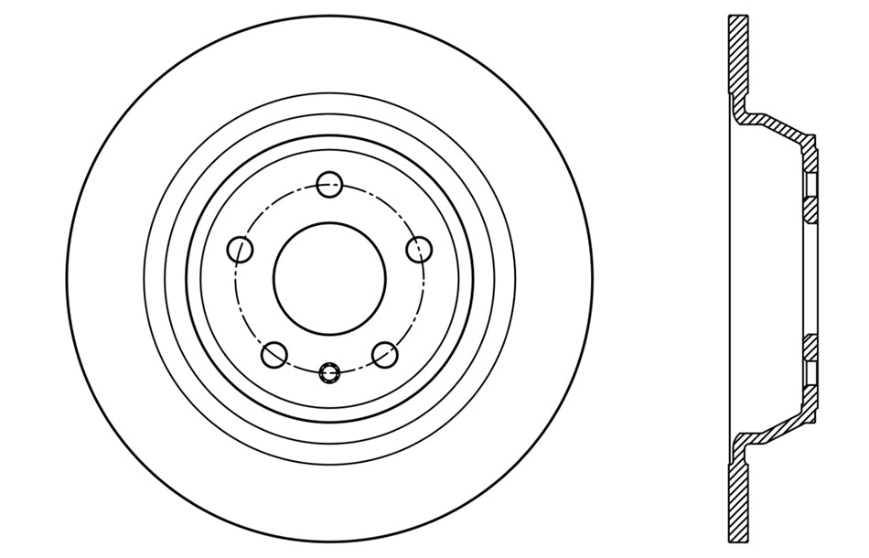 StopTech 127.61103L StopTech Sport Drilled/Slotted Brake Rotor; Rear Left - Truck Part Superstore