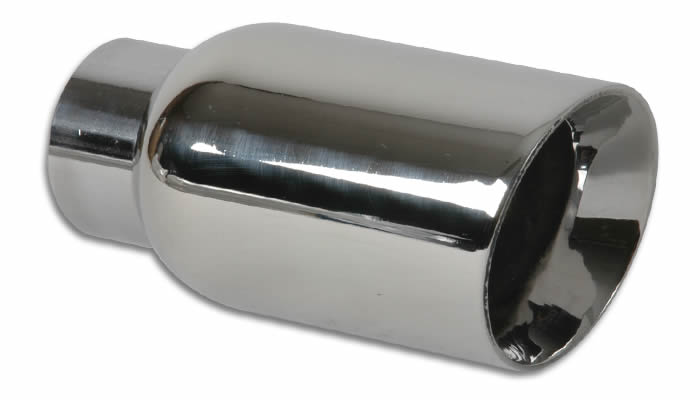 Vibrant Performance 1270 Round Stainless Steel Tip; 3.00 in. Inlet I.D.; - Truck Part Superstore