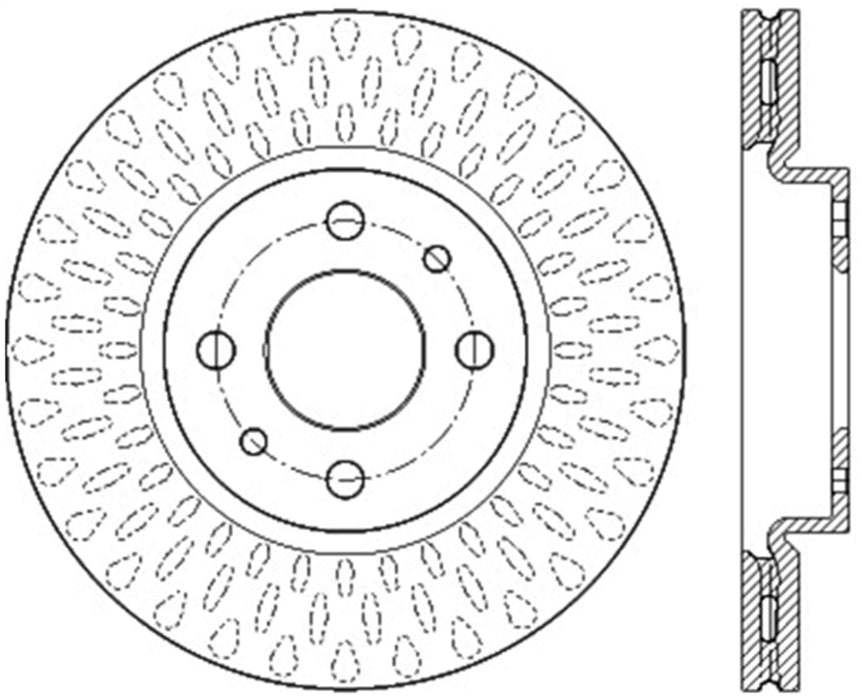 StopTech 127.04002L StopTech Sport Drilled/Slotted Brake Rotor; Front Left - Truck Part Superstore