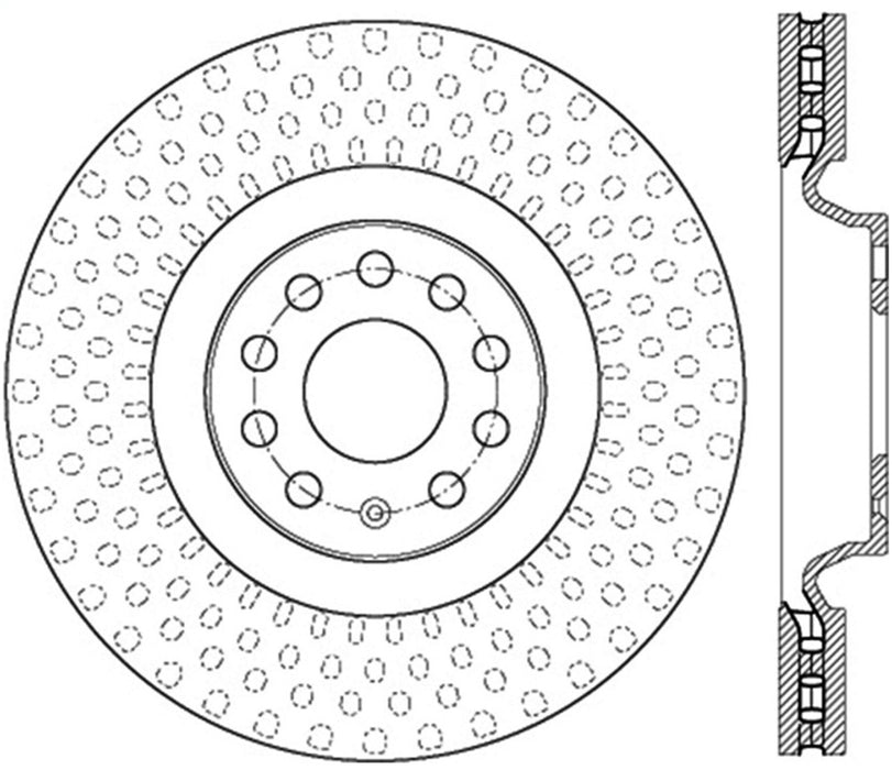 StopTech 127.33144L StopTech Sport Drilled/Slotted Brake Rotor; Front Left - Truck Part Superstore