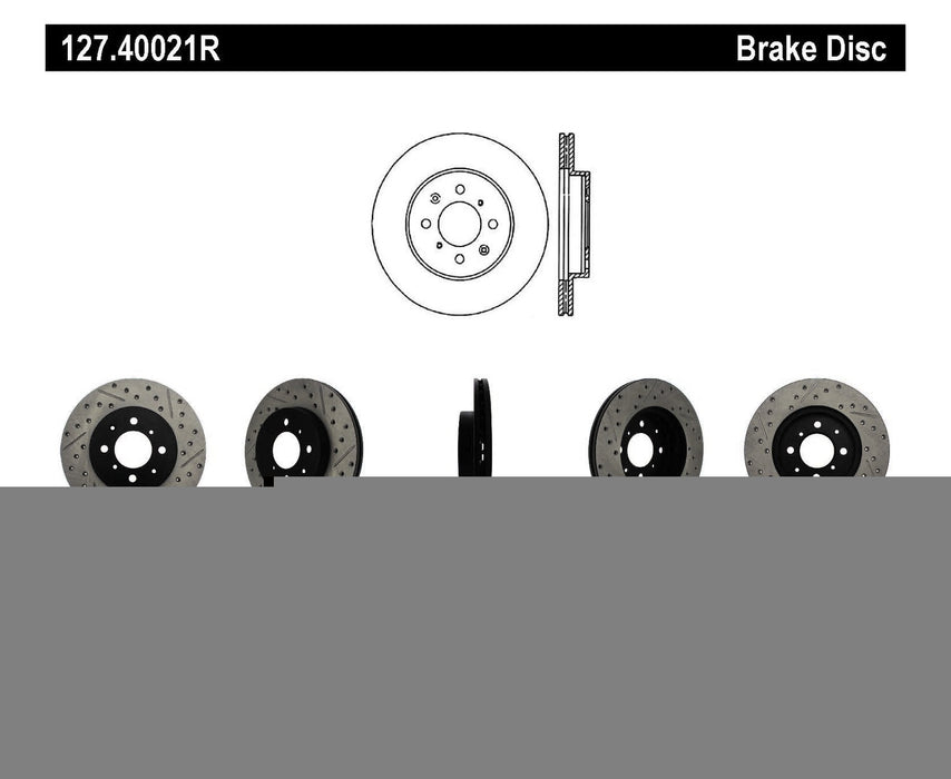 StopTech 127.40021R StopTech Sport Drilled/Slotted Brake Rotor; Front Right - Truck Part Superstore