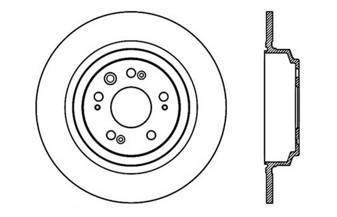 StopTech 127.40074L StopTech Sport Drilled/Slotted Brake Rotor; Rear Left - Truck Part Superstore