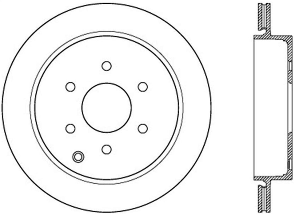 StopTech 127.42113L StopTech Sport Drilled/Slotted Brake Rotor; Rear Left - Truck Part Superstore