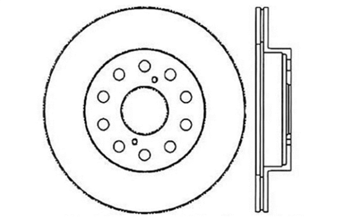 StopTech 127.44072L StopTech Sport Drilled/Slotted Brake Rotor; Rear Left - Truck Part Superstore