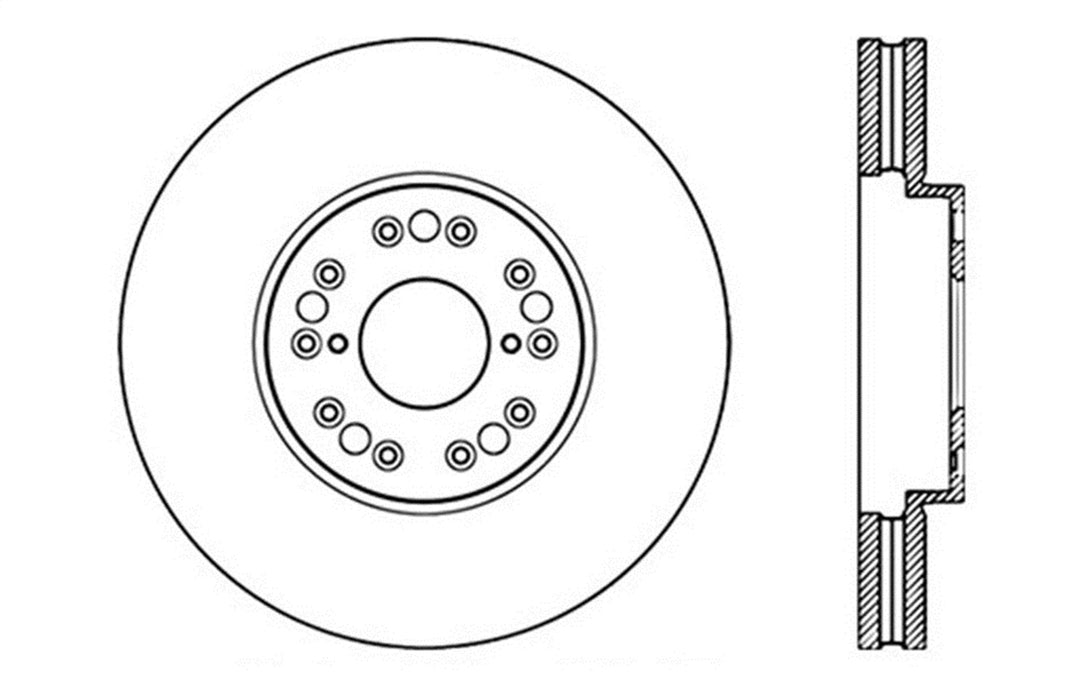 StopTech 127.44083R StopTech Sport Drilled/Slotted Brake Rotor; Front Right - Truck Part Superstore