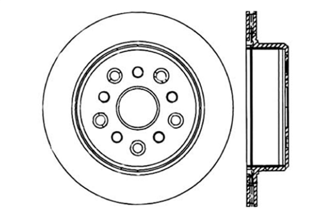 StopTech 127.44105R StopTech Sport Drilled/Slotted Brake Rotor; Rear Right - Truck Part Superstore