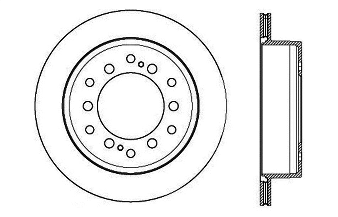 StopTech 127.44175L StopTech Sport Drilled/Slotted Brake Rotor; Rear Left - Truck Part Superstore