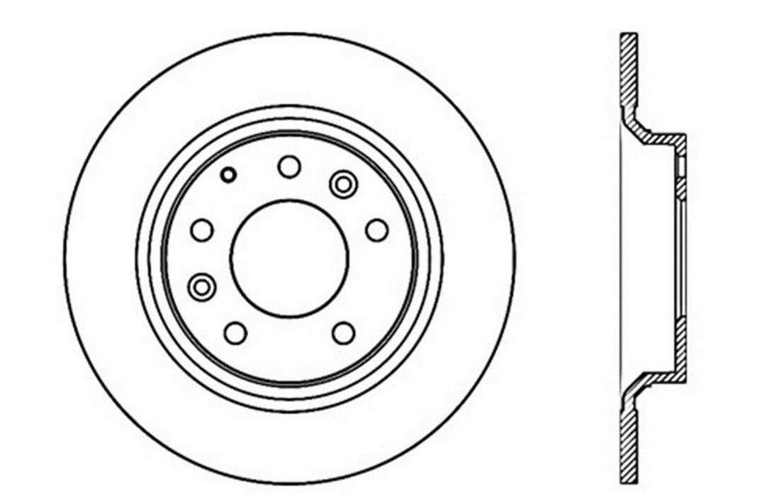 StopTech 127.45064L StopTech Sport Drilled/Slotted Brake Rotor; Rear Left - Truck Part Superstore