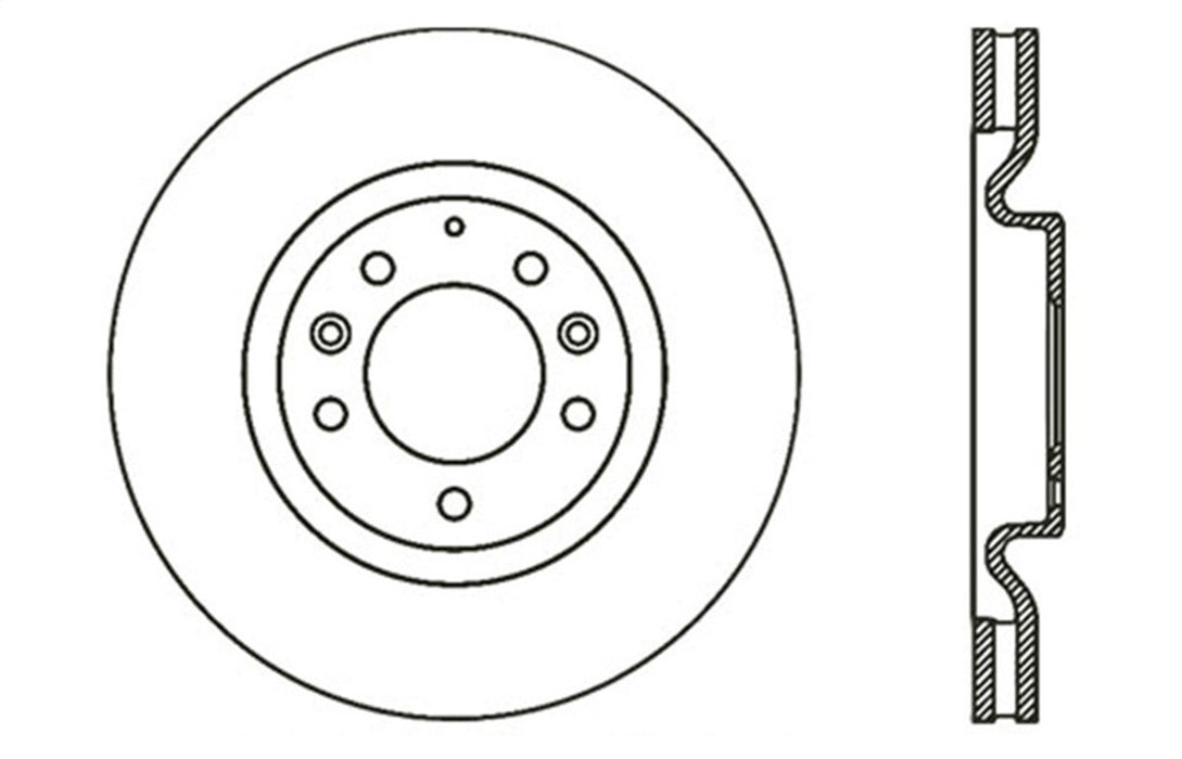StopTech 127.45070L StopTech Sport Drilled/Slotted Brake Rotor; Front Left - Truck Part Superstore