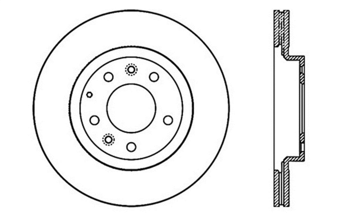 StopTech 127.45075R StopTech Sport Drilled/Slotted Brake Rotor; Front Right - Truck Part Superstore