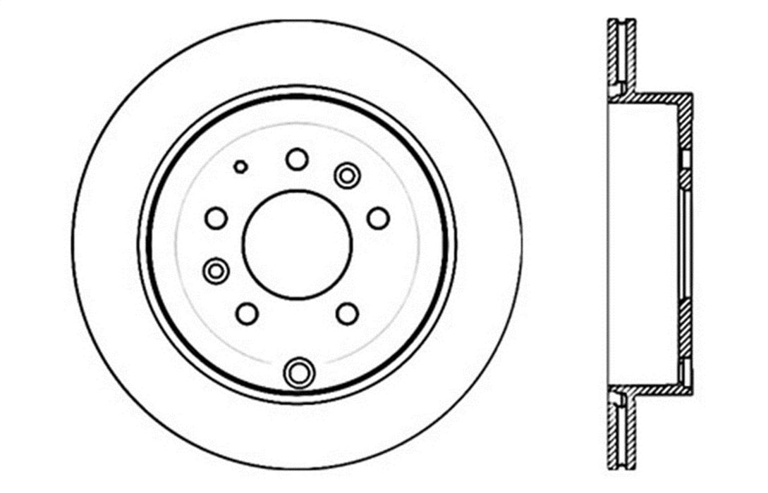 StopTech 127.45077L StopTech Sport Drilled/Slotted Brake Rotor; Rear Left - Truck Part Superstore