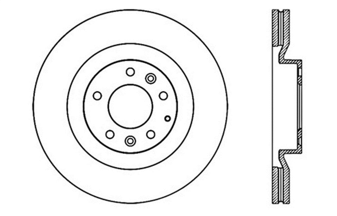 StopTech 127.45080L StopTech Sport Drilled/Slotted Brake Rotor; Front Left - Truck Part Superstore