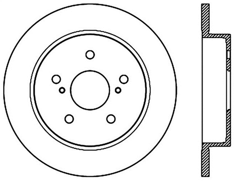 StopTech 127.48015L StopTech Sport Drilled/Slotted Brake Rotor; Rear Left - Truck Part Superstore
