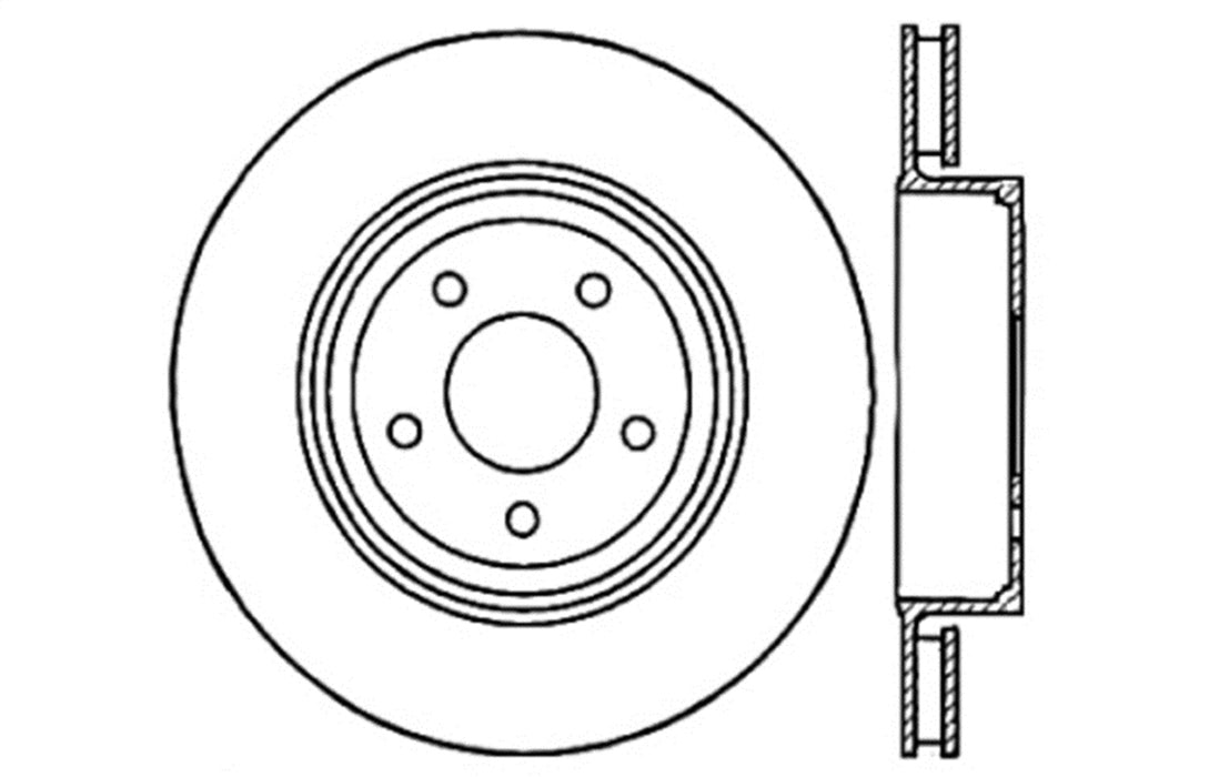 StopTech 127.58001L StopTech Sport Drilled/Slotted Brake Rotor; Front Left - Truck Part Superstore