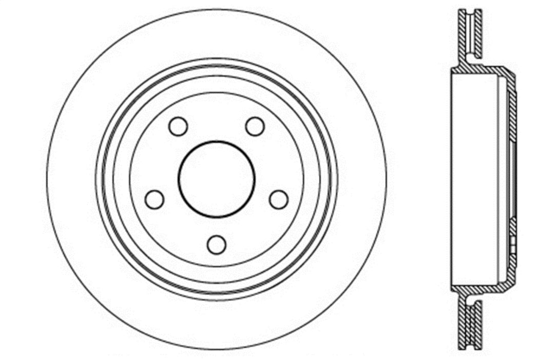 StopTech 127.58007L StopTech Sport Drilled/Slotted Brake Rotor; Rear Left - Truck Part Superstore