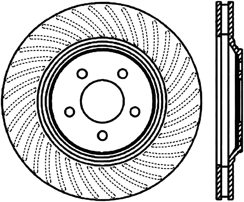 StopTech 127.61045R StopTech Sport Drilled/Slotted Brake Rotor; Front Right - Truck Part Superstore