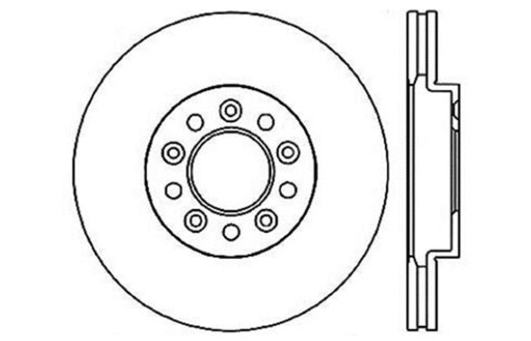 StopTech 127.61057R StopTech Sport Drilled/Slotted Brake Rotor; Front Right - Truck Part Superstore
