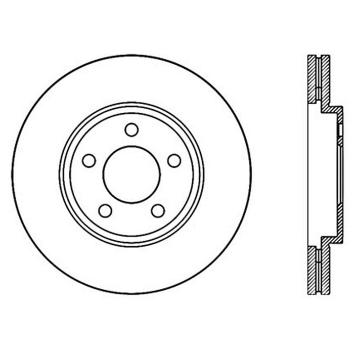 StopTech 127.61072L StopTech Sport Drilled/Slotted Brake Rotor; Front Left - Truck Part Superstore