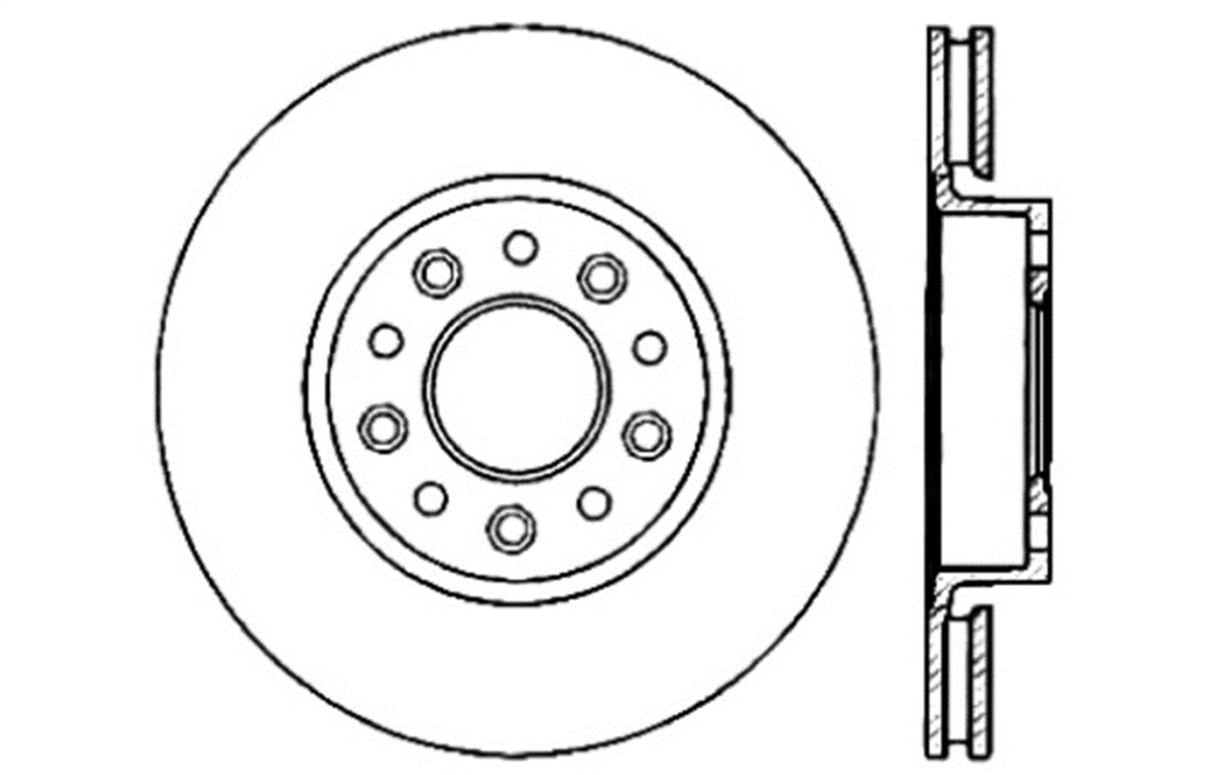 StopTech 127.61080R StopTech Sport Drilled/Slotted Brake Rotor; Front Right - Truck Part Superstore