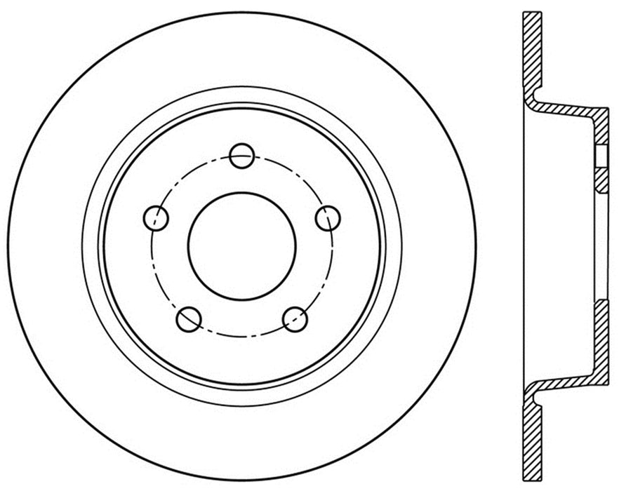StopTech 127.61101L StopTech Sport Drilled/Slotted Brake Rotor; Rear Left - Truck Part Superstore