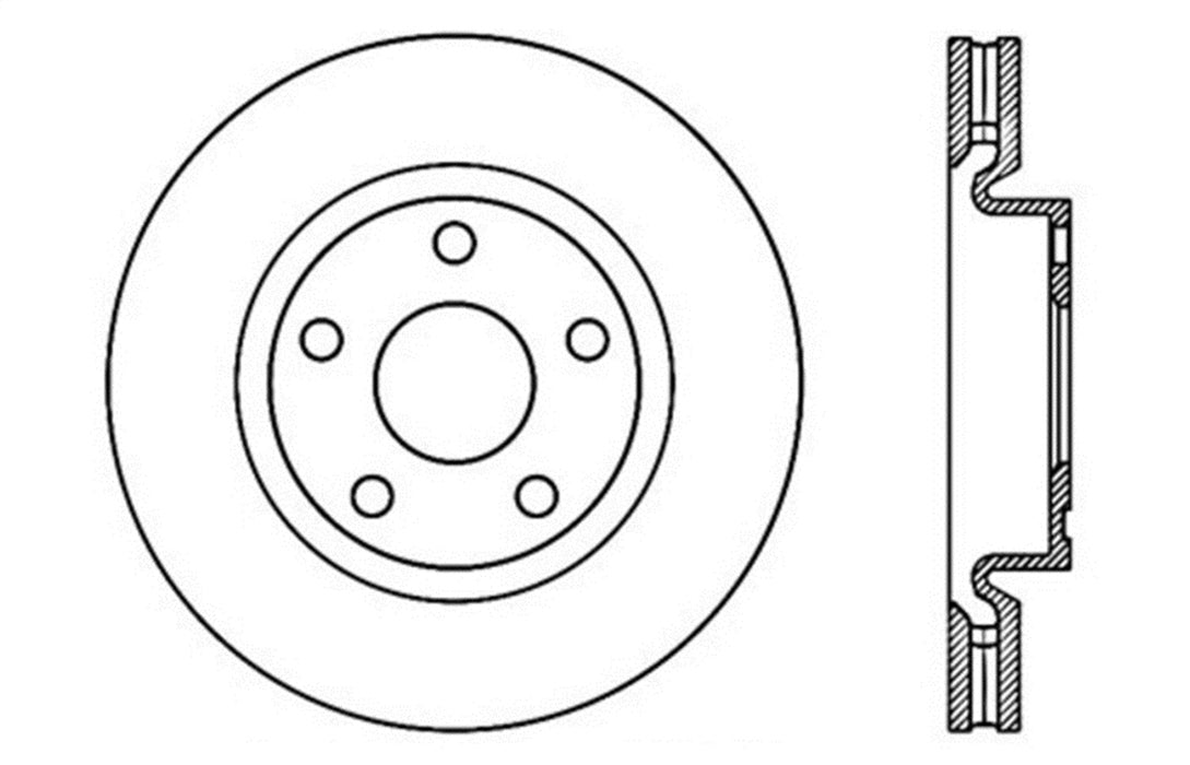 StopTech 127.62112L StopTech Sport Drilled/Slotted Brake Rotor; Front Left - Truck Part Superstore