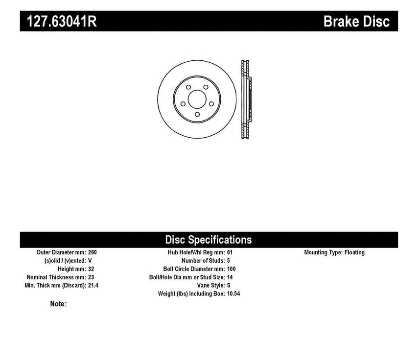 StopTech 127.63041R StopTech Sport Drilled/Slotted Brake Rotor; Front Right - Truck Part Superstore