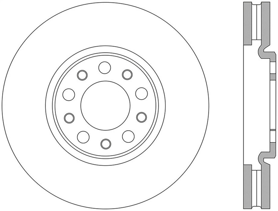 StopTech 127.63080L StopTech Sport Drilled/Slotted Brake Rotor; Front Left - Truck Part Superstore