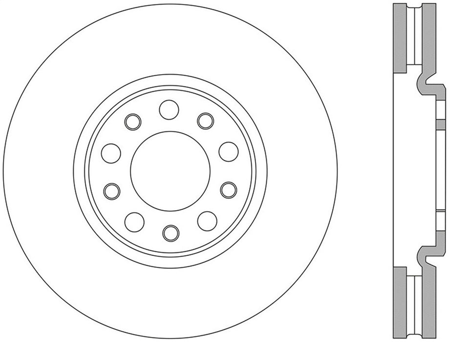 StopTech 127.63080R StopTech Sport Drilled/Slotted Brake Rotor; Front Right - Truck Part Superstore