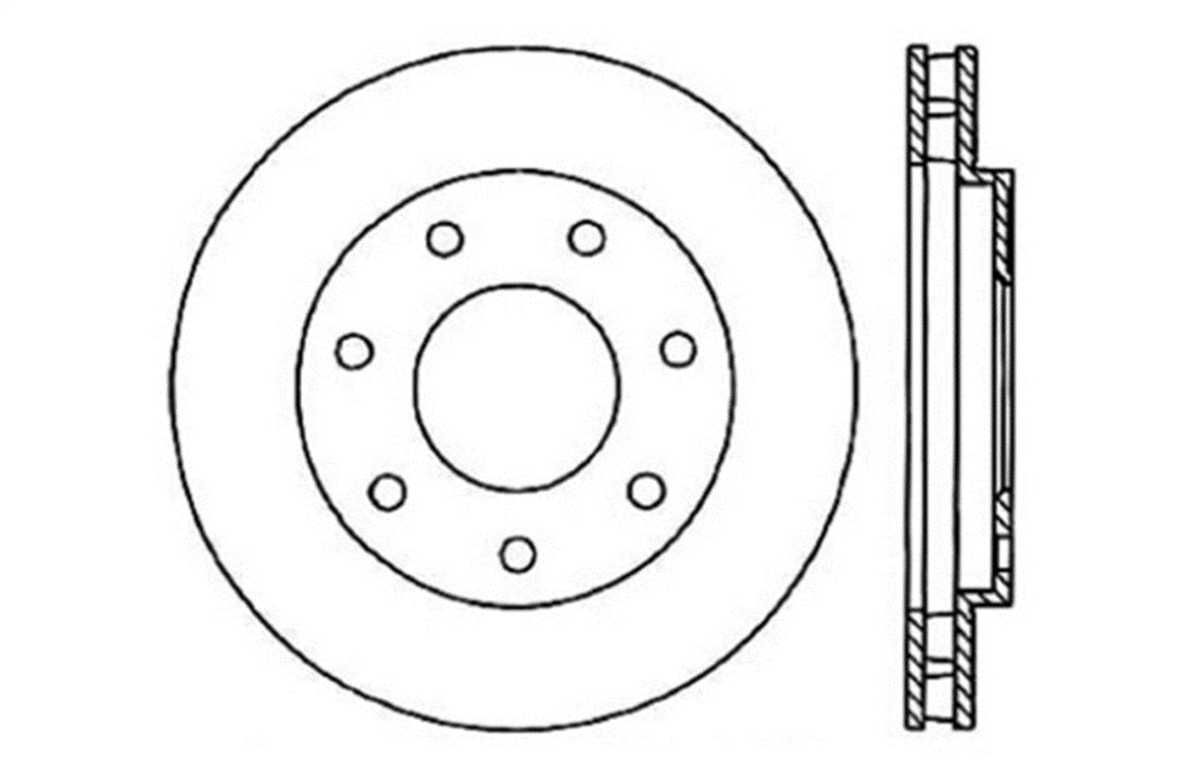 StopTech 127.65062L StopTech Sport Drilled/Slotted Brake Rotor; Front Left - Truck Part Superstore