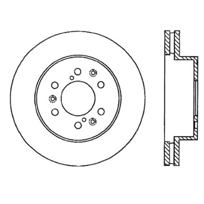 StopTech 127.66057L StopTech Sport Drilled/Slotted Brake Rotor; Front Left - Truck Part Superstore