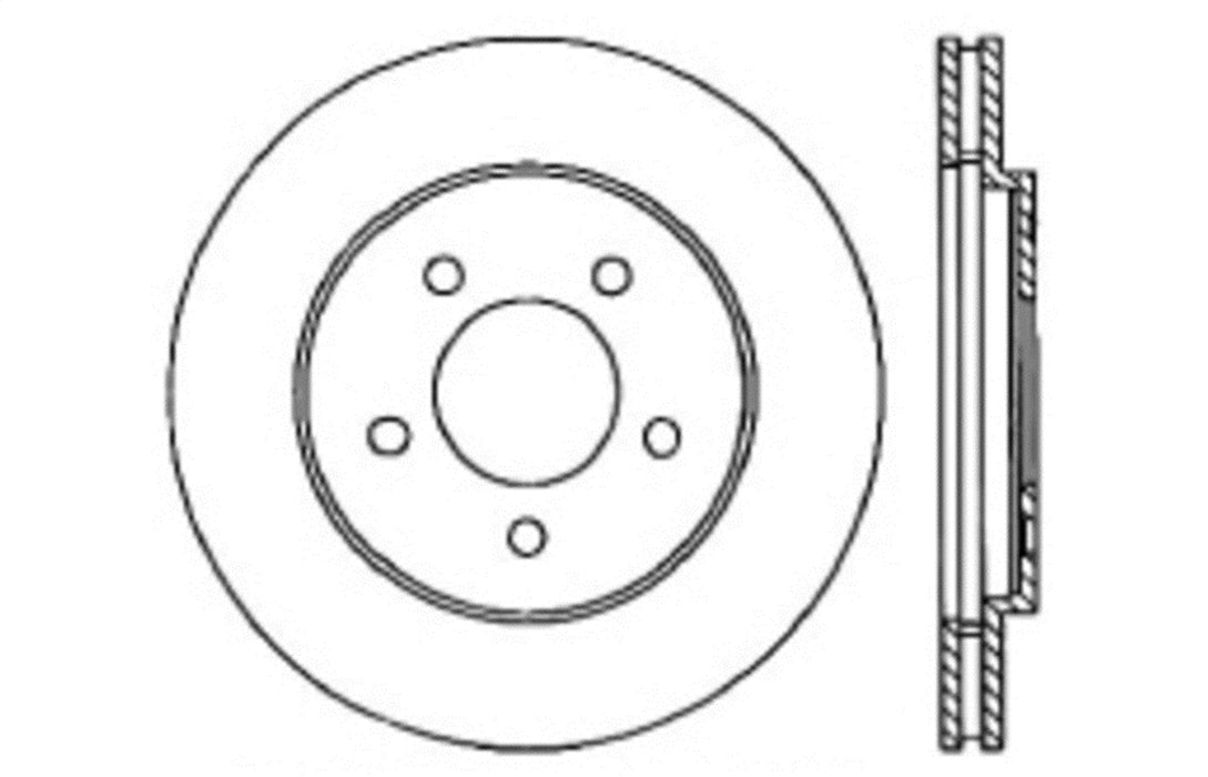 StopTech 127.67039L StopTech Sport Drilled/Slotted Brake Rotor; Front Left - Truck Part Superstore