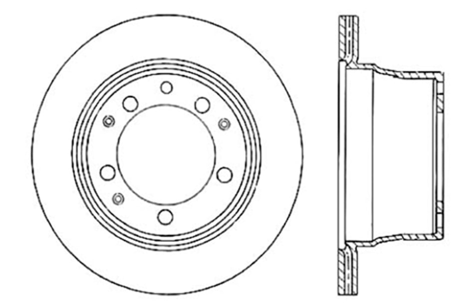 StopTech 128.37026R StopTech Sport Cross Drilled Brake Rotor; Rear Right - Truck Part Superstore