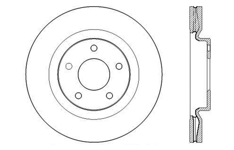 StopTech 128.42108L StopTech Sport Cross Drilled Brake Rotor; Front Left - Truck Part Superstore