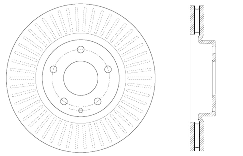 StopTech 128.45084L StopTech Sport Cross Drilled Brake Rotor; Front Left - Truck Part Superstore