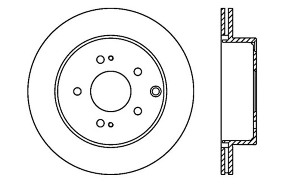 StopTech 128.46072L StopTech Sport Cross Drilled Brake Rotor; Rear Left - Truck Part Superstore