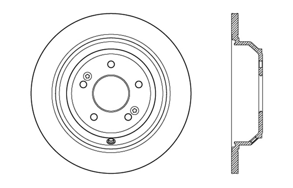 StopTech 128.51045L StopTech Sport Cross Drilled Brake Rotor; Rear Left - Truck Part Superstore