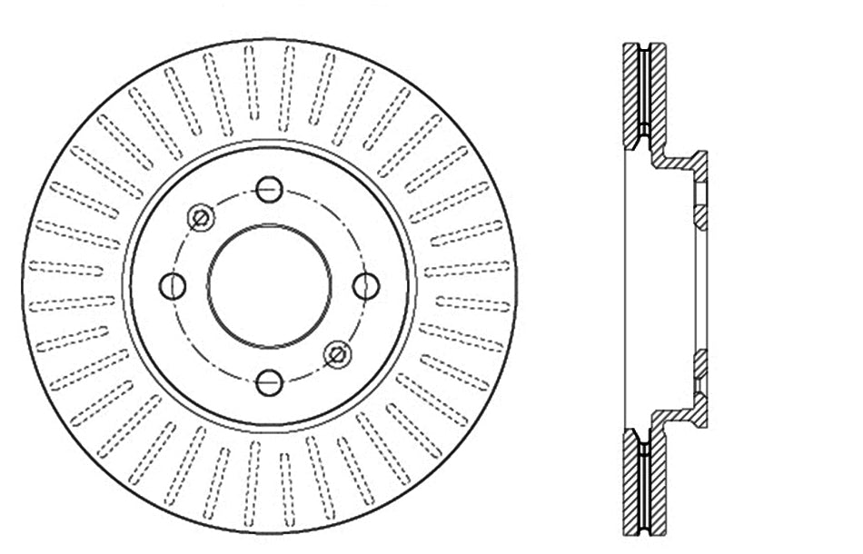 StopTech 128.51048L StopTech Sport Cross Drilled Brake Rotor; Front Left - Truck Part Superstore