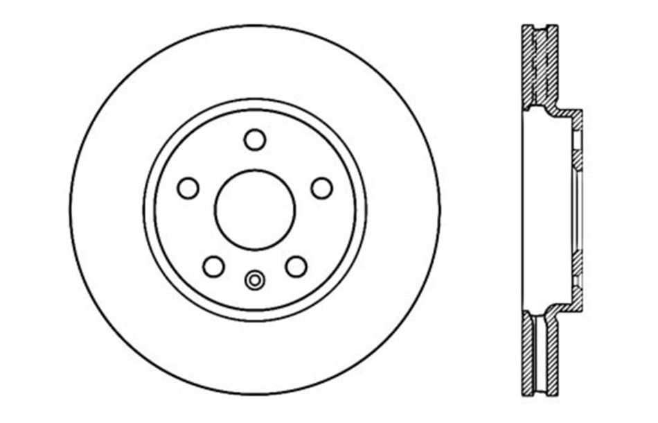 StopTech 128.62106L StopTech Sport Cross Drilled Brake Rotor; Front Left - Truck Part Superstore