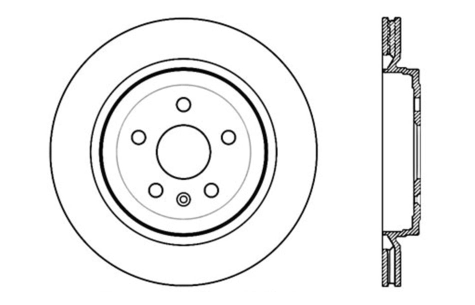 StopTech 128.62107L StopTech Sport Cross Drilled Brake Rotor; Rear Left - Truck Part Superstore