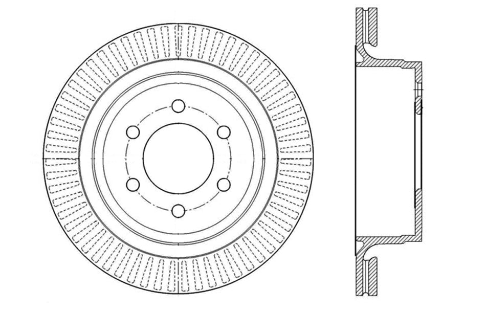 StopTech 128.65135CR StopTech Sport Cryo Cross Drilled Brake Rotor; Rear Right - Truck Part Superstore