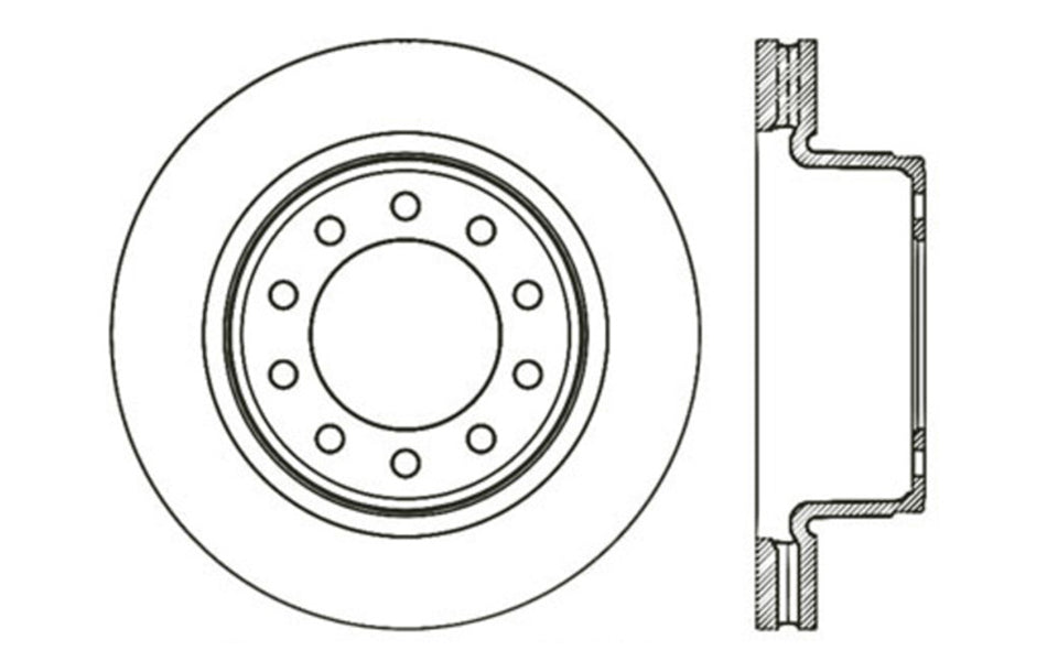 StopTech 128.67070L StopTech Sport Cross Drilled Brake Rotor; Front Left - Truck Part Superstore