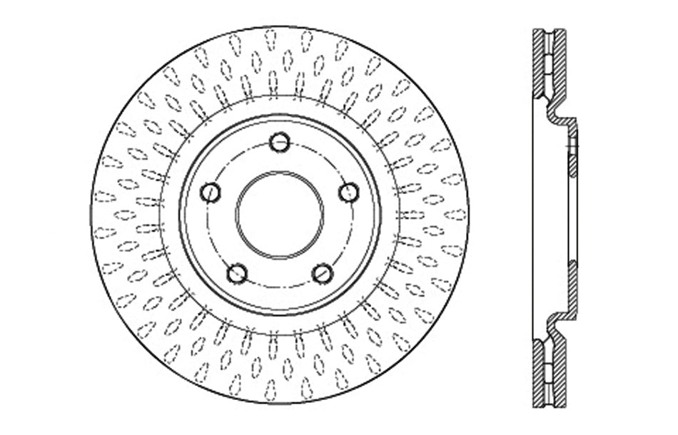 StopTech 128.67074L StopTech Sport Cross Drilled Brake Rotor; Front Left - Truck Part Superstore