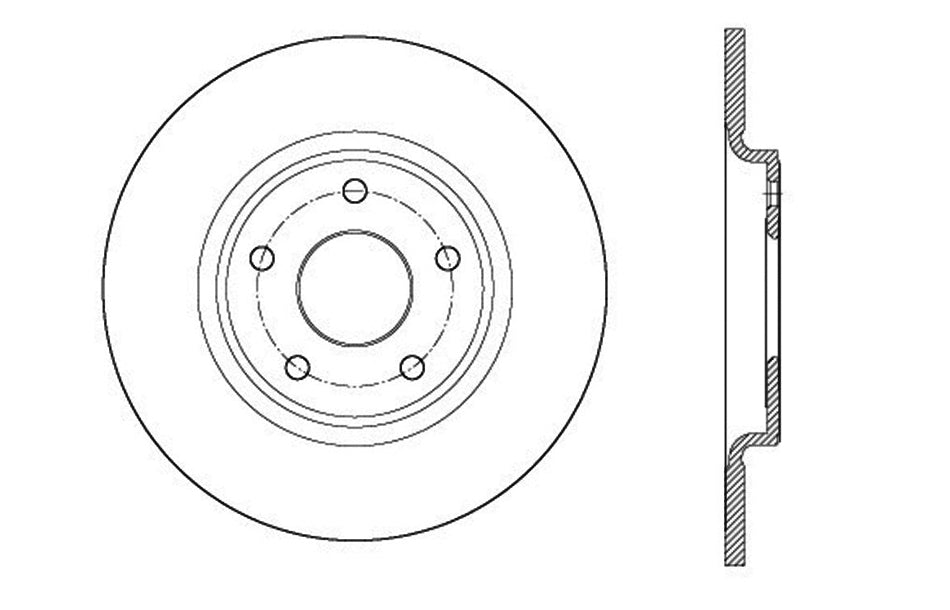 StopTech 128.67075L StopTech Sport Cross Drilled Brake Rotor; Rear Left - Truck Part Superstore
