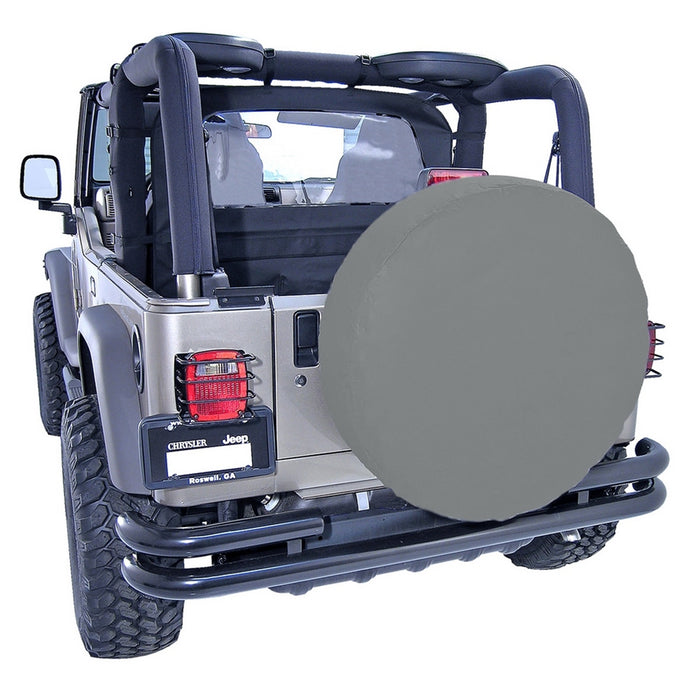 Rugged Ridge 12801.09 Spare Tire Cover; 27-29 in. Tire Diameter; Gray; - Truck Part Superstore