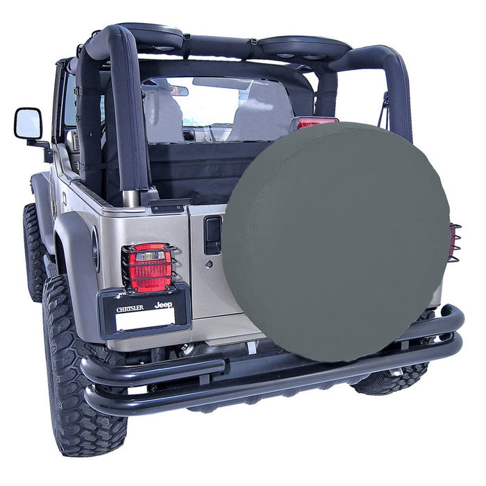 Rugged Ridge 12801.15 Spare Tire Cover; 27-29 in. Tire Diameter; Denim Black; - Truck Part Superstore